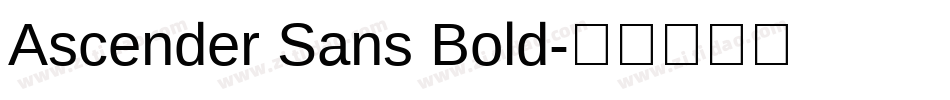 Ascender Sans Bold字体转换